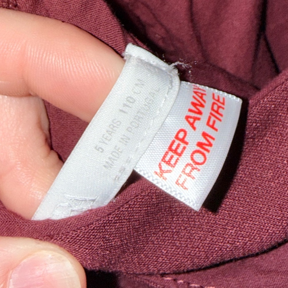 Zara Kids Dress with Bow in Deep Burgundy - Picture 6 of 8